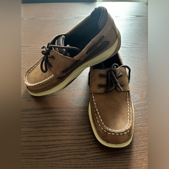 Boy’s Sperry Top Sider Boat Shoes Lanyard Brown Size 3 - Picture 5 of 11